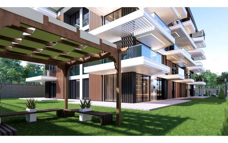 3+1 Duplex Apartments. New Living Complex with Aqua Park. Didim. D4