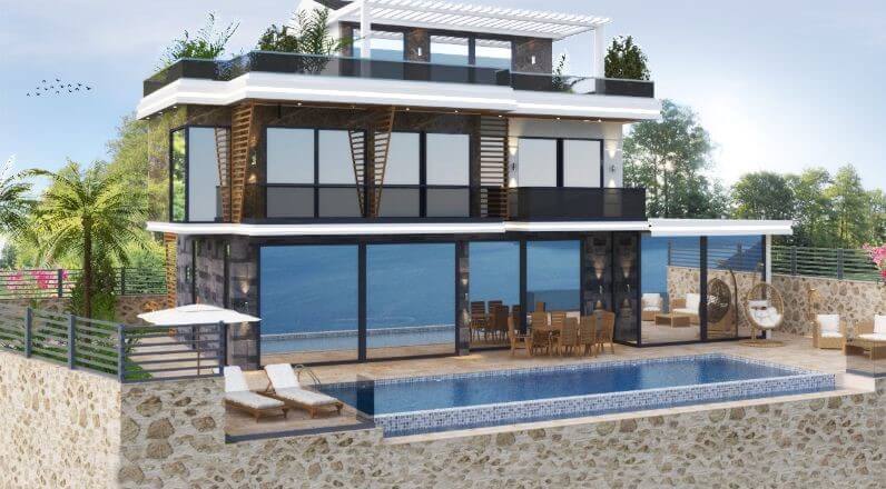 Luxury 4-bedroom Villas in Kalkan for Sale. Antalya.
