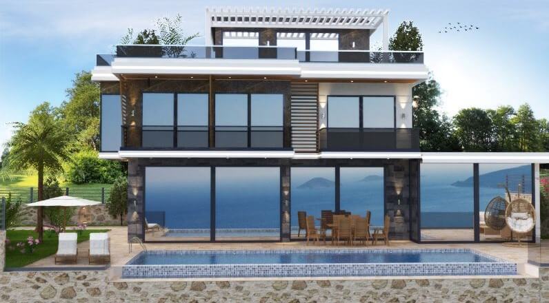 Luxury 4-bedroom Villas in Kalkan for Sale. Antalya.