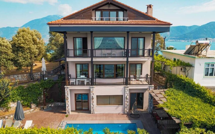Luxury 3+1 Waterfront Private Villa on Sovalye (Knight) Island, Fethiye