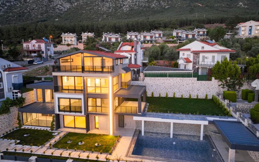 4-комнатная смарт-вилла в Оваджике, Фетхие | панорамный вид